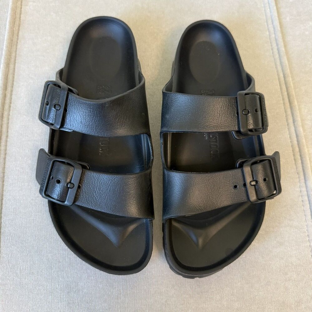 Birkenstock Size 37 Arizona Essentials EVA Sandals Black Waterproof Beach Slides